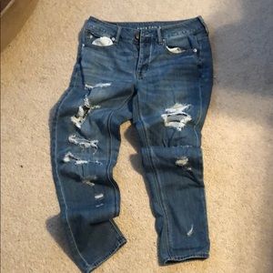 American Eagle Tomgirl Style Ripped Jeans